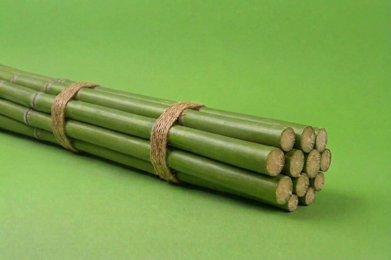 Fresh green sugar cane bundle tied with twine, exotic produce delivery Toronto and the GTA