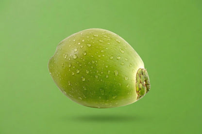 Green coconut with tender jelly meat and fresh coconut water
