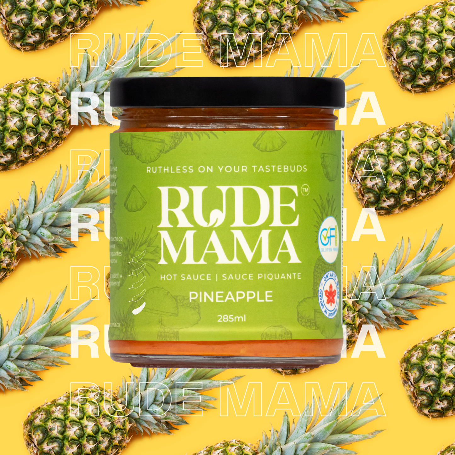 Rude Mama Pineapple Vietnamese Hot Sauce, 285 ml